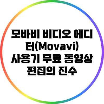 모바비 비디오 에디터(Movavi) 사용기: 무료 동영상 편집의 진수