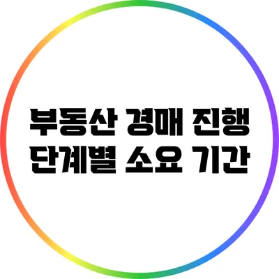 부동산 경매 진행 단계별 소요 기간