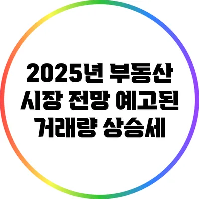 2025년 부동산 시장 전망: 예고된 거래량 상승세