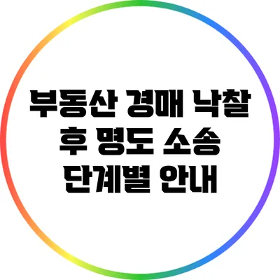 부동산 경매 낙찰 후 명도 소송 단계별 안내