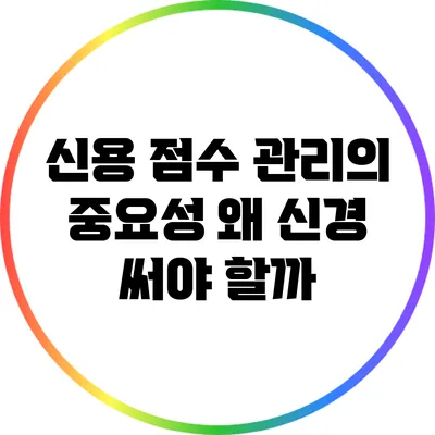 신용 점수 관리의 중요성: 왜 신경 써야 할까?