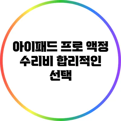 아이패드 프로 액정 수리비: 합리적인 선택